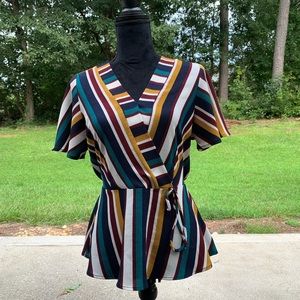 Striped casual blouse